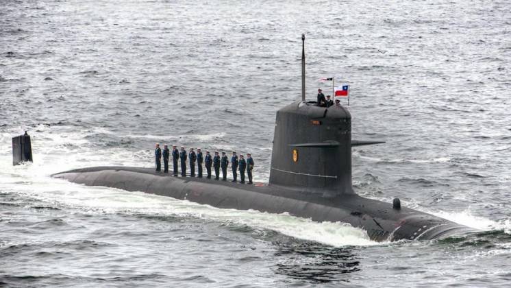 Submarino Clase Scorp�ne SS-22 "Carrera� de la Armada de Chile (Foto: Armada de Chile)