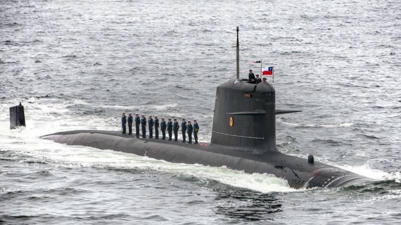 Submarino Clase Scorp�ne SS-22 "Carrera� de la Armada de Chile (Foto: Armada de Chile)