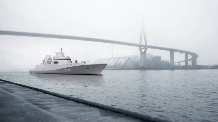 La futura fragata F-126, ahora cancelada (Hensoldt)