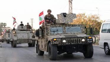 Despliegue del ej�rcito liban�s en el sur del L�bano en mayo de 2025 .