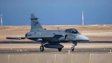 Caza F-39E Gripen de la For�a A�rea Brasileira en Salitre 2026 (Foto: FACh)