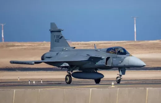 Caza F-39E Gripen de la For�a A�rea Brasileira en Salitre 2026 (Foto: FACh)
