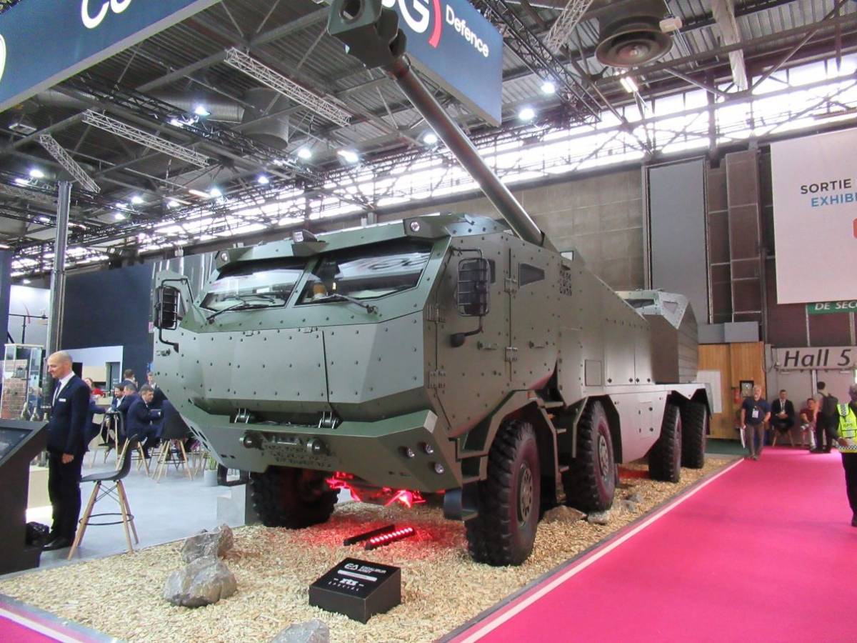 El obús autopropulsado Morana de CSG Group en la edición 2024 de Eurosatory (autor) El obús autopropulsado Morana de CSG Group en la edición 2024 de Eurosatory (autor)