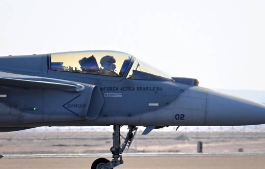 Caza F-39E Gripen de la For�a A�rea Brasileira, Antofagasta Salitre 2026 (Foto: FACh)