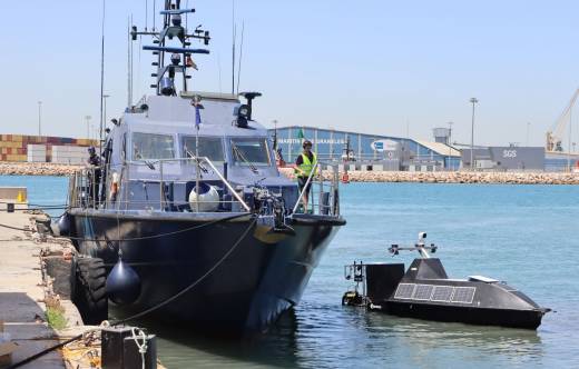 Uno de los USVs desplegado durante el proyecto piloto (Indra)